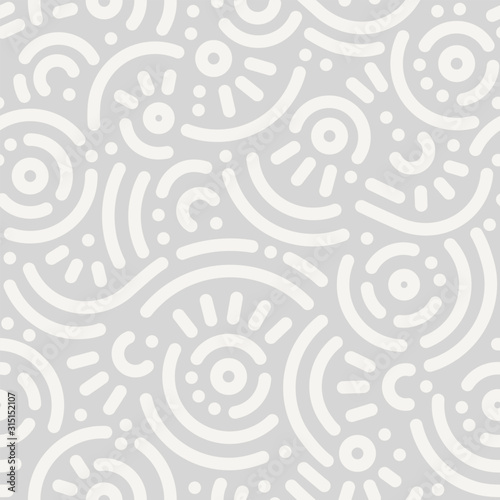 Light gray abstract seamless pattern. Fashion 80-90s. Hipster Memphis style.