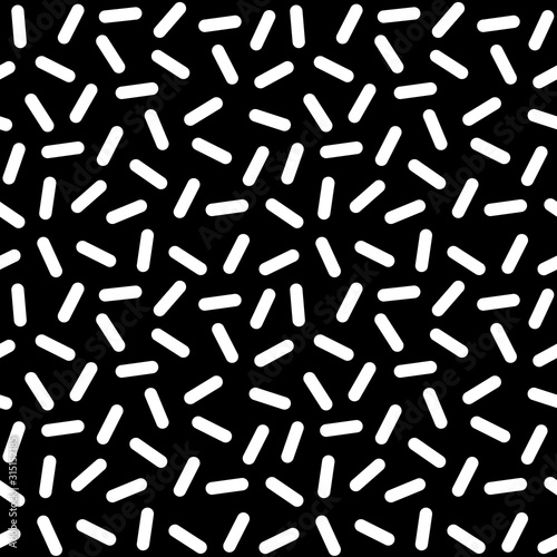 Seamless black and white geometric pattern. Fashion 80-90s. Hipster Memphis style.