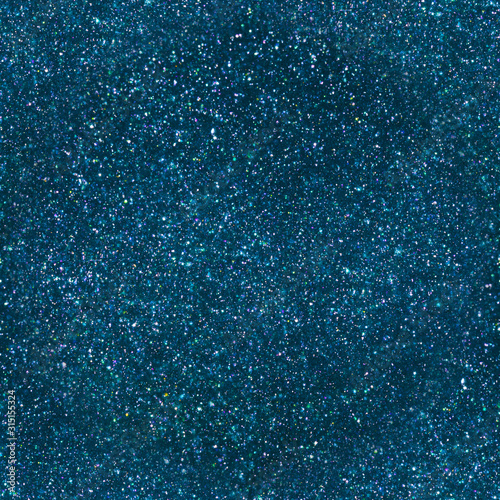 Glittering Seamless Pattern, Shimmering Continuous Wallpaper, Luxury Blue Background, Disco Party Template