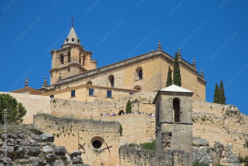 Alcala la Real medieval fortress on hilltop, Andalusia, Spain