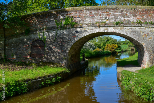 Duddleston bridge No 37 over the Llangollen Canal near Whitchurch in Shropshire, UK