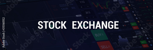 Stock Exchange web banner. Trade platform UI design template. Binary option isometric background. Cryptocurrency and financial investment banner for trading on forex and other stock exchanges. Vector