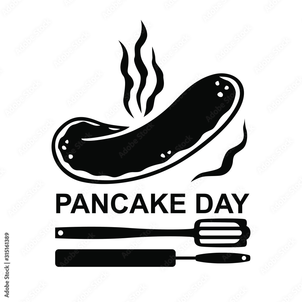 Vector illustrations of Pancake day icon