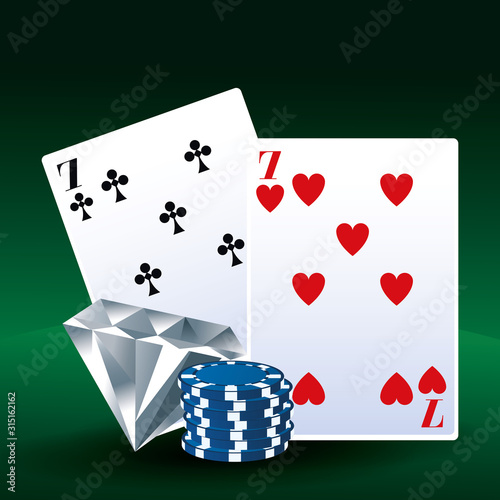 poker cards diamond chips betting game gambling casino