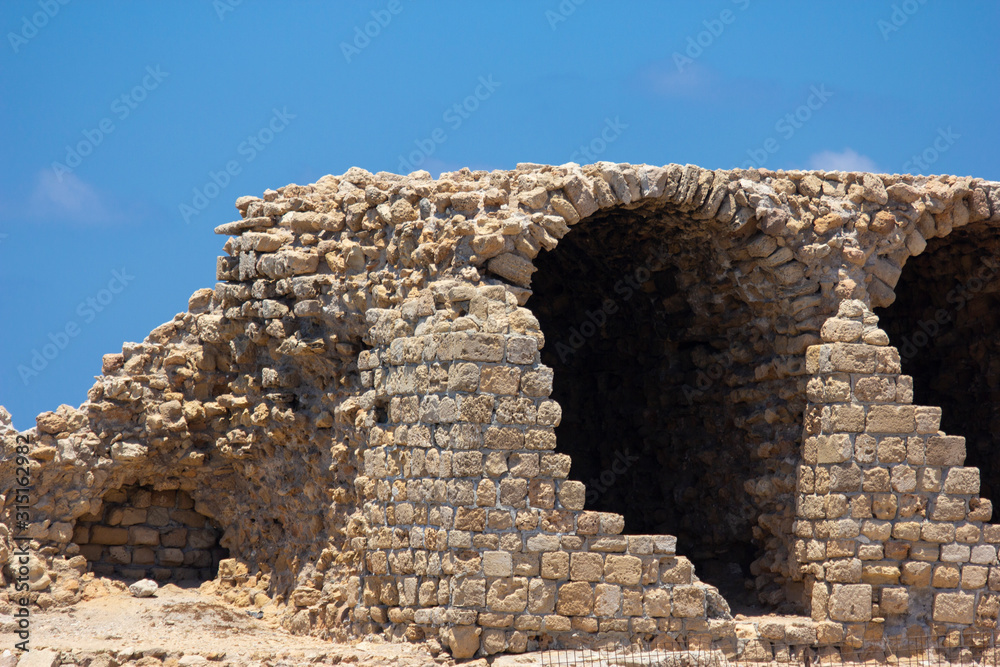 Crusader ruins at the Mediterranean 