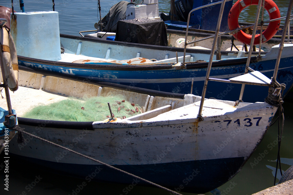 old fishing boats in Acre harbor