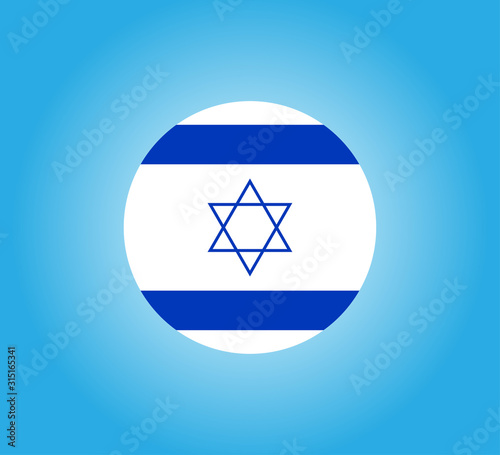 Israel Flag. Official flag of Israel. Vector illustration.
