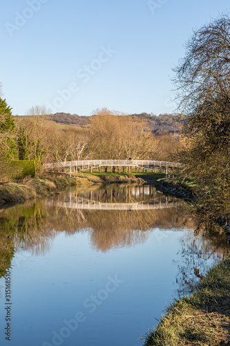 Looking along the River Ouse near Lewes towards Wiley's Bridge, on a sunny winters day © lemanieh