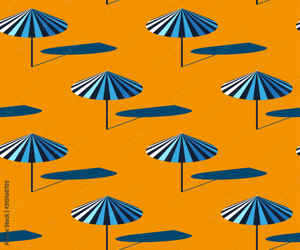 Seamless summer beach pattern. Hello Summer, holiday concept. Pop art. Summer holiday. Vector seamless pattern illustration
