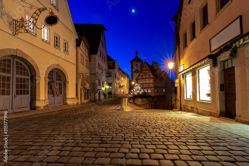 Rothenburg ob der Tauber. Old famous medieval city.