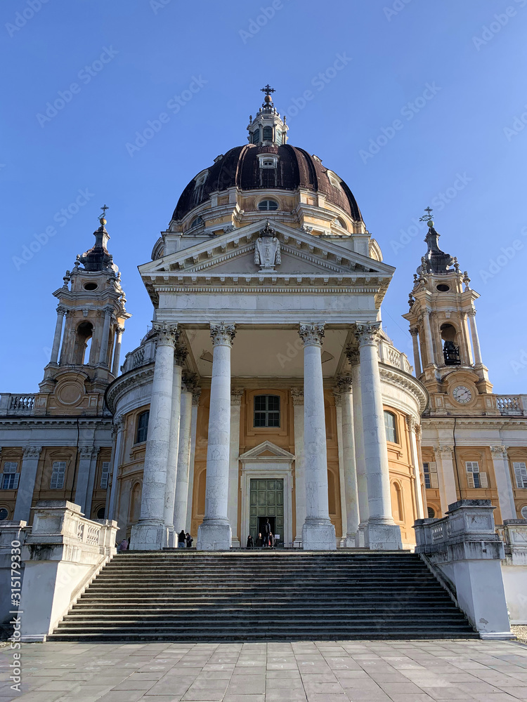 The basilica of Superga is a church build at the top of the hill of Superga in Torino, Italy.