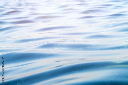 beautiful wave closeup, blurred background, panoramic shot.