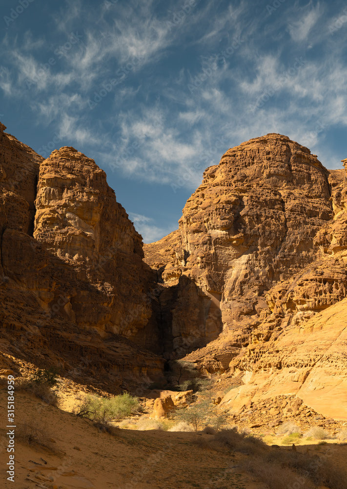 Fototapeta premium Outcrops at ancient oasis ﻿﻿of Al Ula, Saudi Arabia