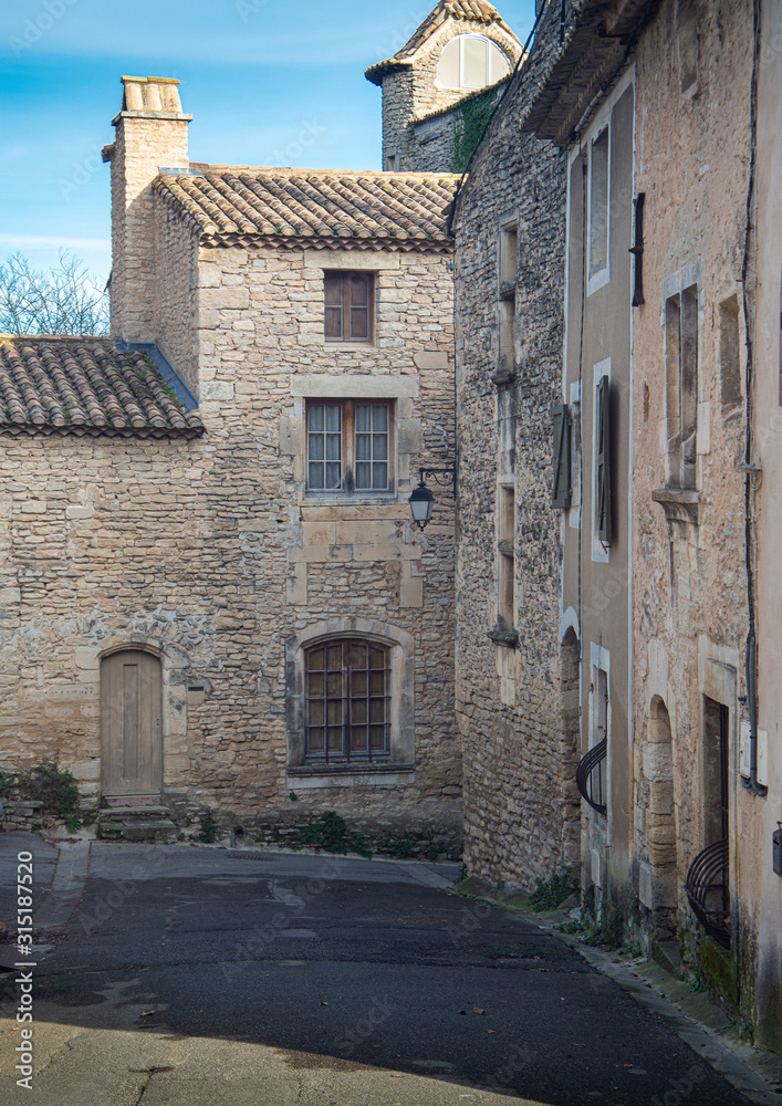 Street scene Goult ,provence , France.hill top village. provence.