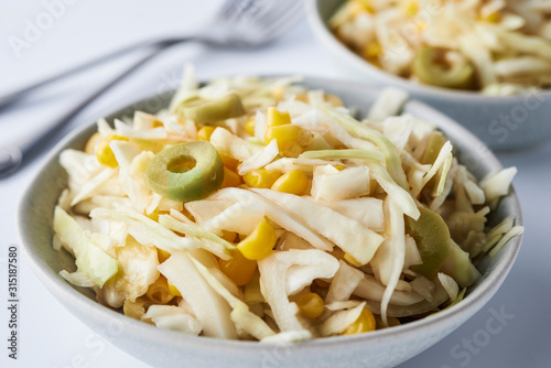 salad with cabbage and corn