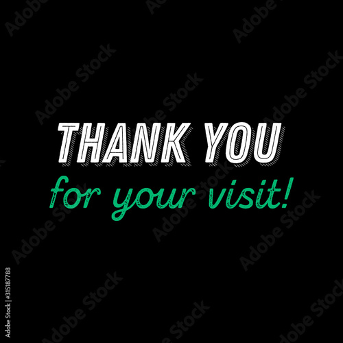 Thank you for visiting us, thank you for you visit vector quote