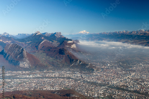 Vue de Grenoble depuis le Moucherotte