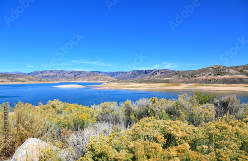 Blue Mesa Reservoir and lake provides water storage from the Gunnison, Colorado area