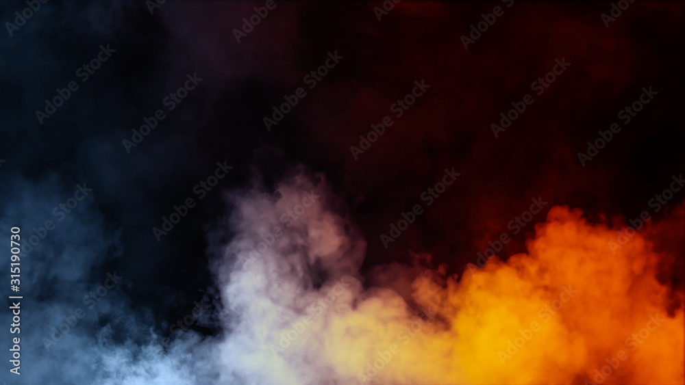 Smoke on the floor . Isolated black background . Misty fog effect texture overlays for text or space. Smoke on the floor . Isolated black background . Misty fog effect texture overlays for text or space.