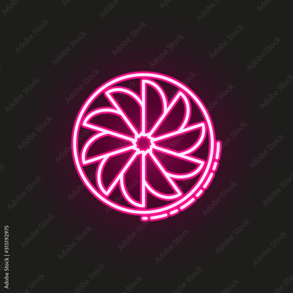 Apple cake neon style icon. Simple thin line, outline vector of judaism icons for ui and ux, website or mobile application Apple cake neon style icon. Simple thin line, outline vector of judaism icons for ui and ux, website or mobile application