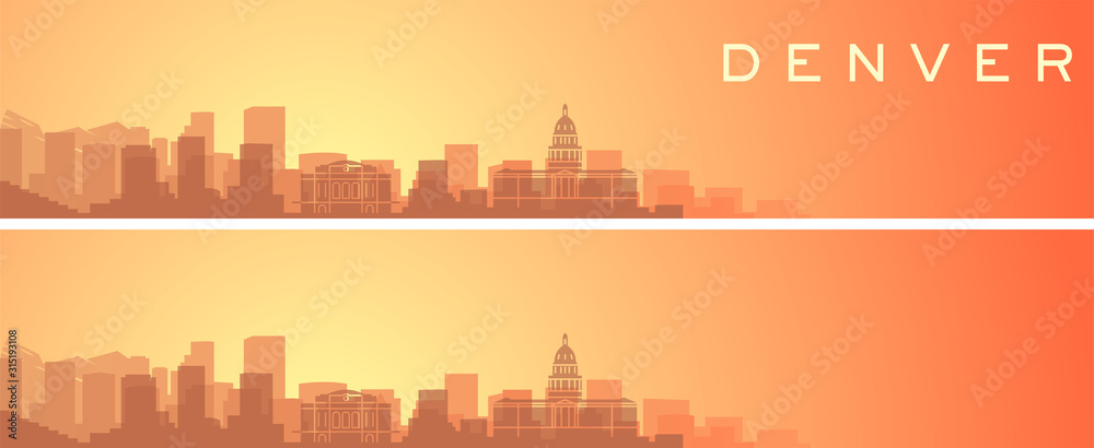 Denver Beautiful Skyline Scenery Banner