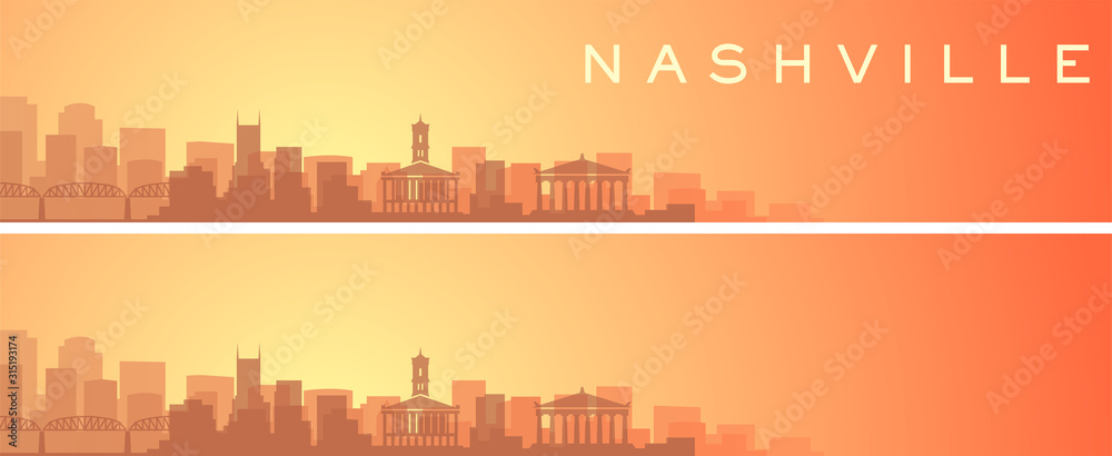 Nashville Beautiful Skyline Scenery Banner