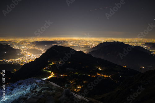 The night on the top of the Grignetta