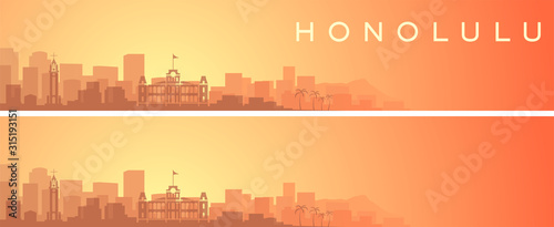 Honolulu Beautiful Skyline Scenery Banner