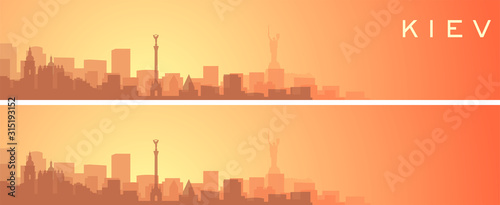 Kiev Beautiful Skyline Scenery Banner