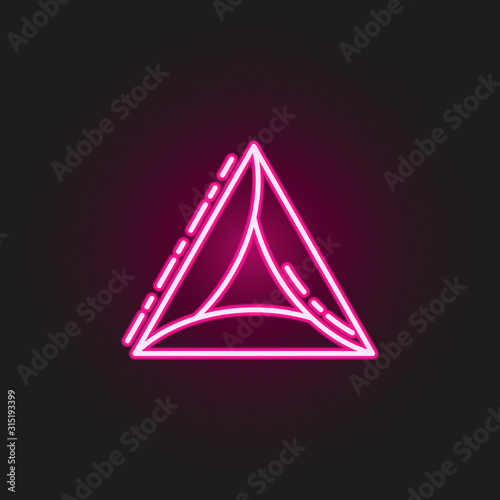 Hamantaschen neon style icon. Simple thin line, outline vector of judaism icons for ui and ux, website or mobile application