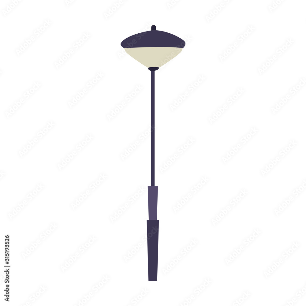 modern street lamp icon, colorful design