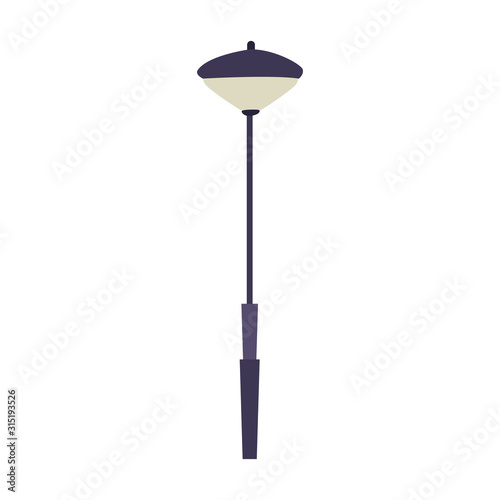 modern street lamp icon, colorful design