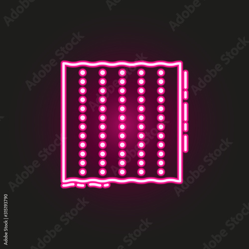 Matzo neon style icon. Simple thin line, outline vector of judaism icons for ui and ux, website or mobile application