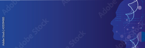 Abstract model of man of DNA molecule.