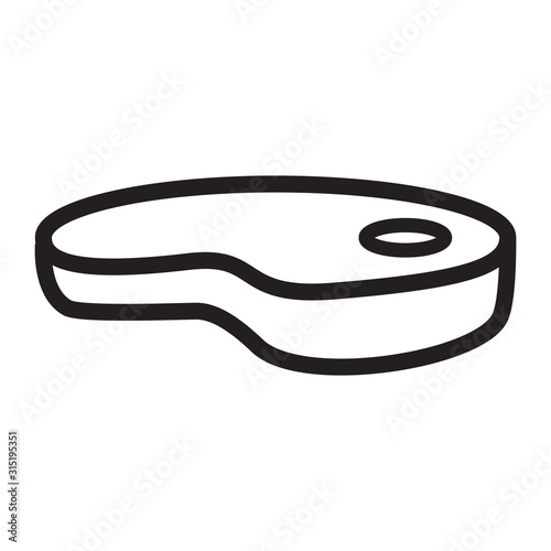 Meat icon vector on white background