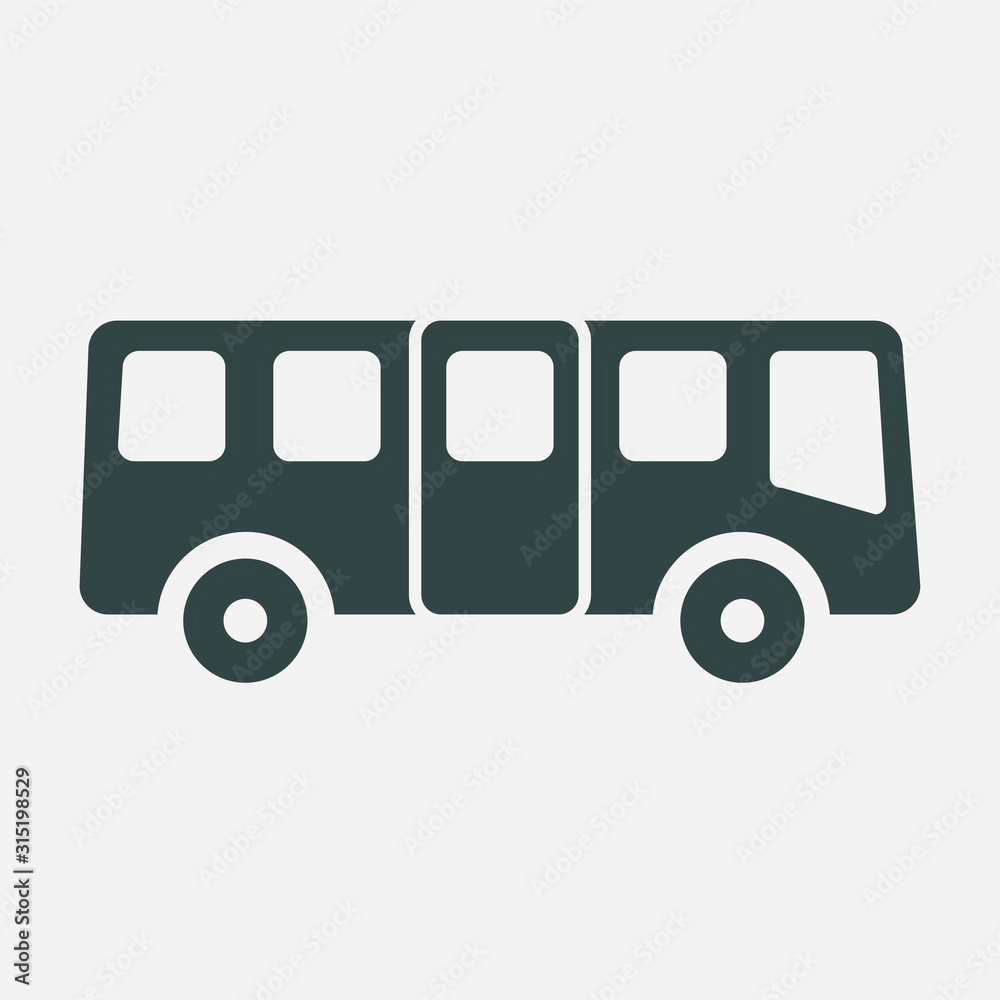 Bus vector icon. Bus station symbol.