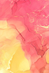 Handdoek met foto Texturen Vloeiende alcohol inkt marmer textuur  © CHREMOS