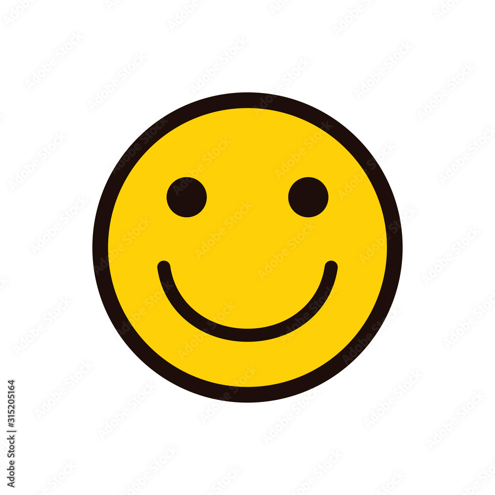 smile icon. Happy face. Smiling Emoticon. Yellow vector symbol. smile icon. Happy face. Smiling Emoticon. Yellow vector symbol.