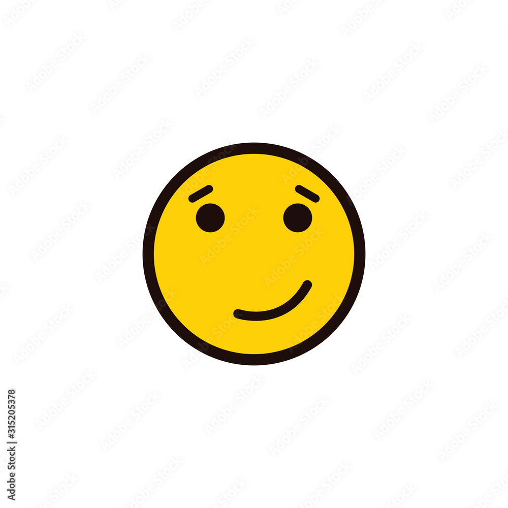 Fototapeta premium smile icon. Happy face. Smiling Emoticon. Yellow vector symbol. 