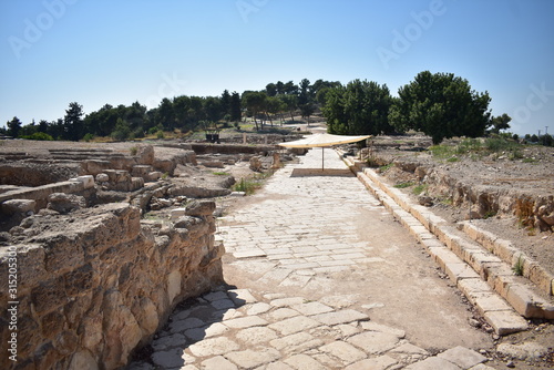 Ancient footpath at Sepphoris Zippori National Park in Central Galilee Israel photo
