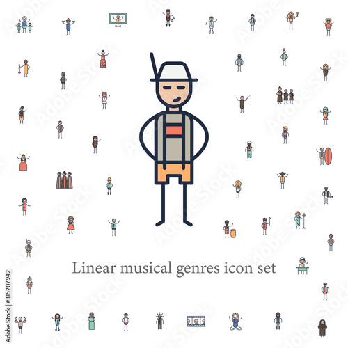 polka musician icon. musical genres icons universal set for web and mobile