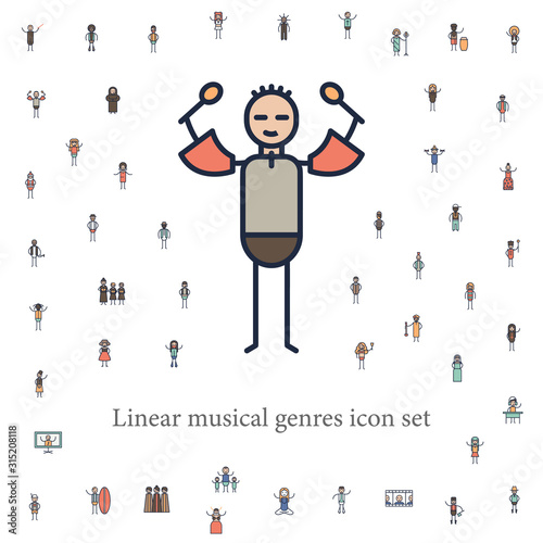 salsa musician icon. musical genres icons universal set for web and mobile