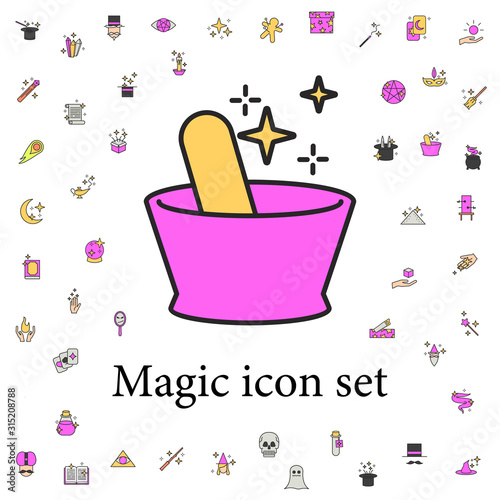 vessel for magic potion icon. magic icons universal set for web and mobile