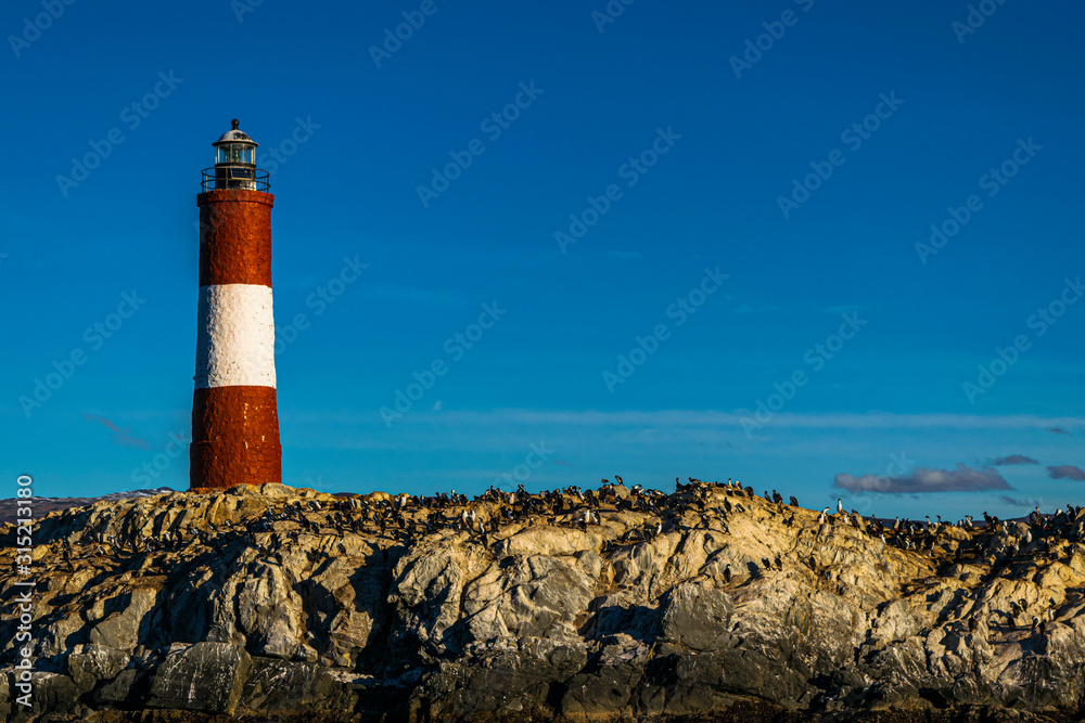 Les Eclaireurs Lighthouse at the end of the world in Ushuaia, Tierra del Fuego, Argentina