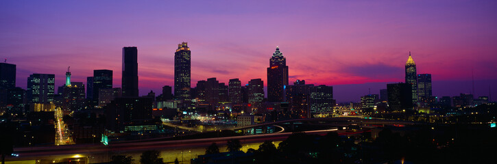 Atlanta Skyline, I-20, Georgia