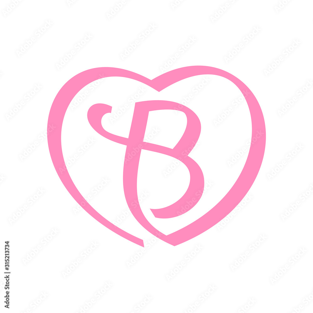 Initial love ribbon Initial love ribbon