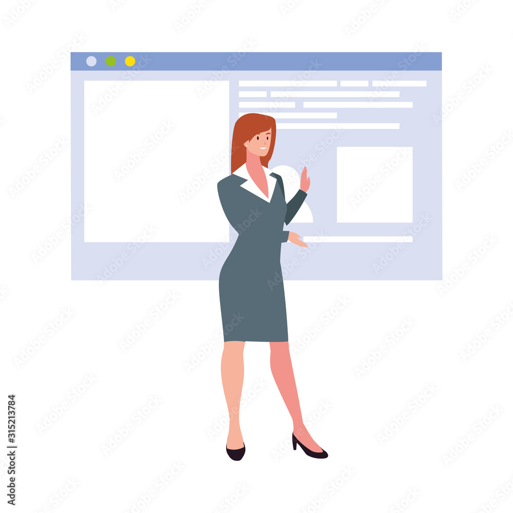businesswoman in the work office making presentation businesswoman in the work office making presentation