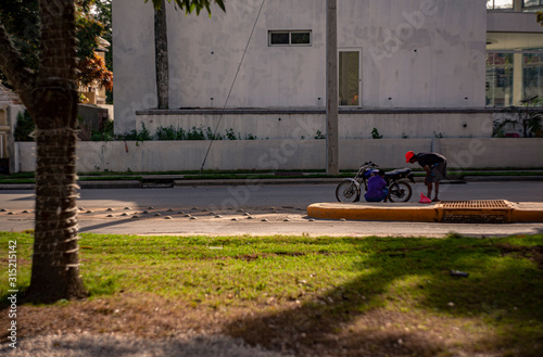 Daily life scene in the streets of Higuey in the Dominican Republic 10 photo