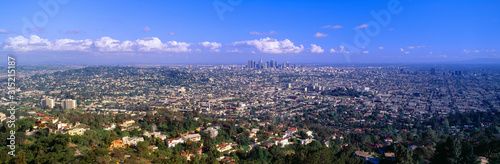 Los Angeles Skyline from Mulholland, California © spiritofamerica