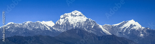 Beautiful and Amazing Snow-covered Mountain With Blue Sky